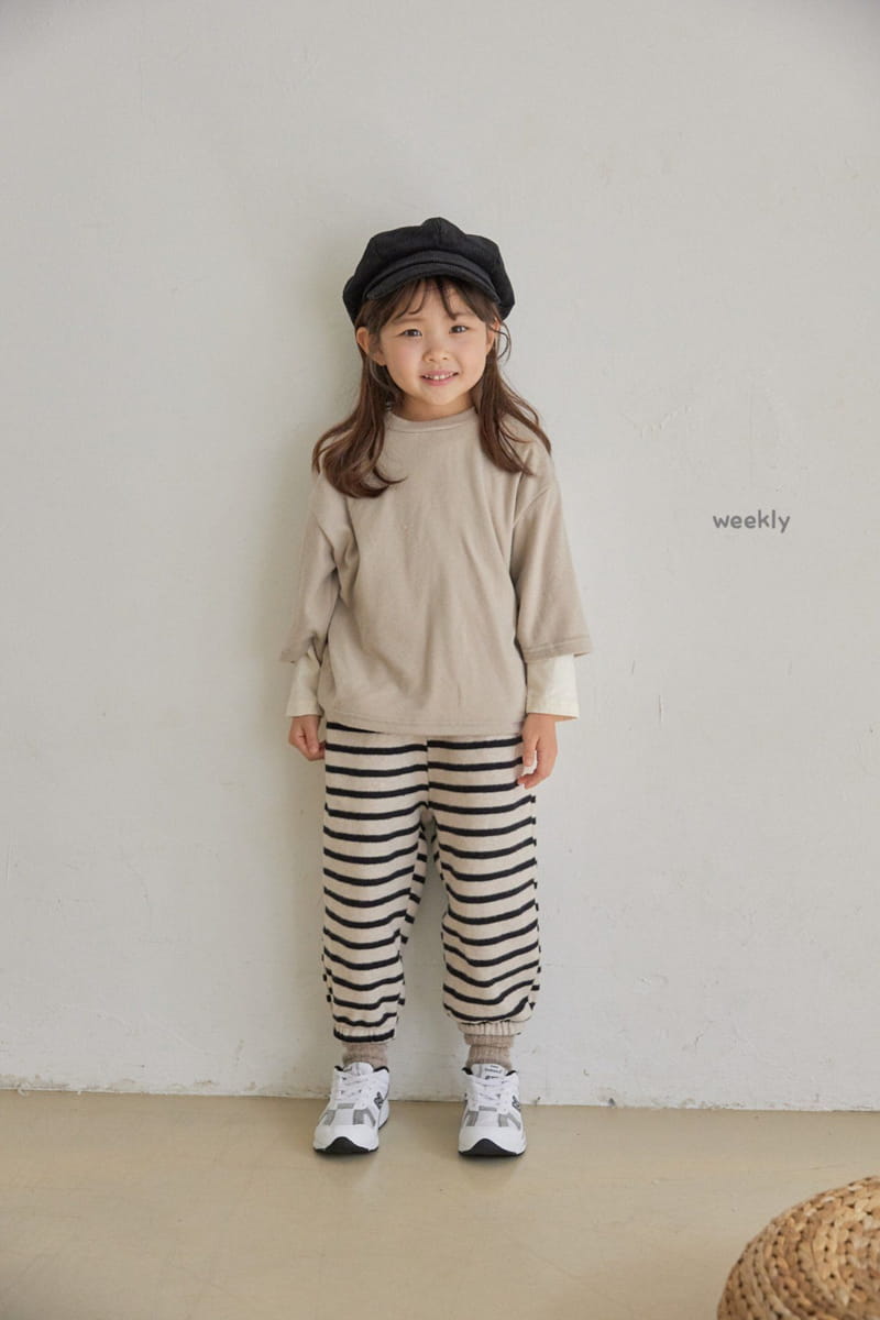 WEEKLY - Korean Children Fashion - #Kfashion4kids - Big Knit Jogger Pants - 4