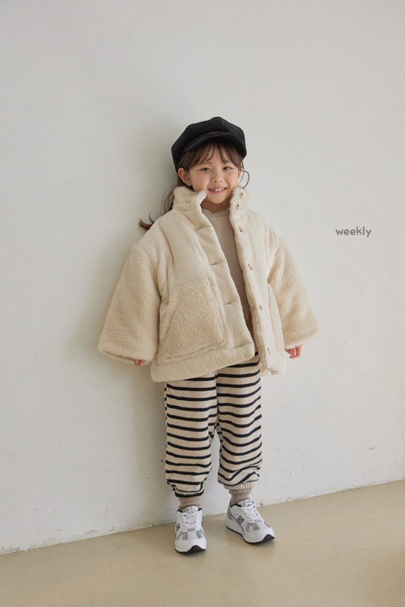 WEEKLY - Korean Children Fashion - #Kfashion4kids - Big Knit Jogger Pants - 9