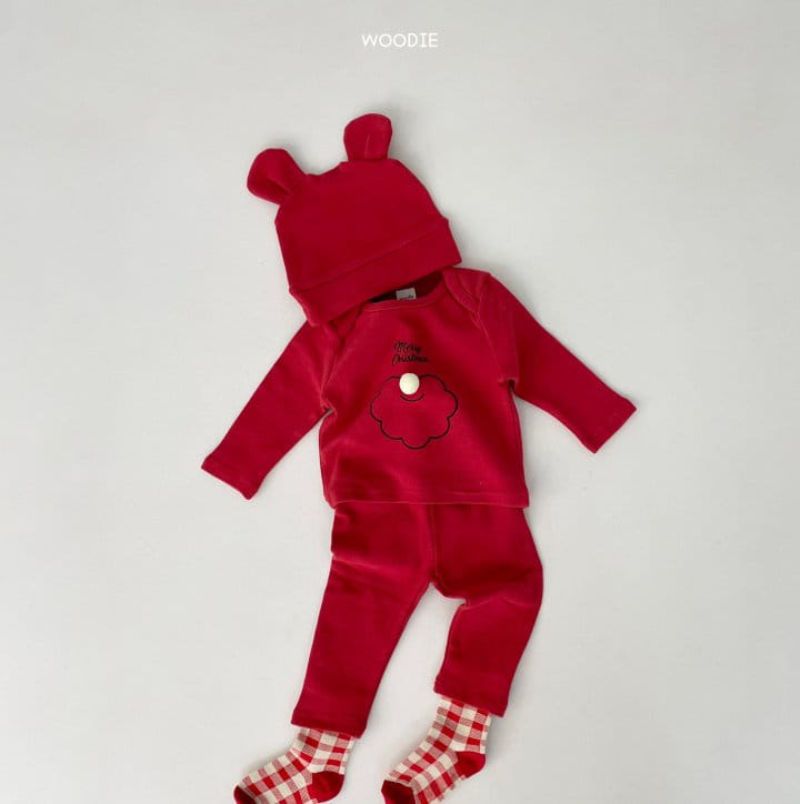WOODIE - Korean Children Fashion - #Kfashion4kids - Santa Easywear with Beanie - 4