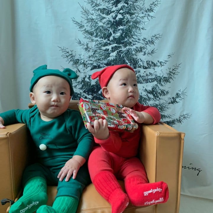 WOODIE - Korean Children Fashion - #Kfashion4kids - Santa Easywear with Beanie - 8