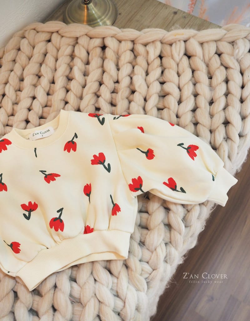 ZAN CLOVER - Korean Children Fashion - #Kfashion4kids - Tulip Sweatshirt Fleece - 4