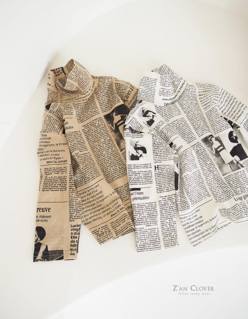 ZAN CLOVER - Korean Children Fashion - #Kfashion4kids - Magazine Turtleneck Tee - 2