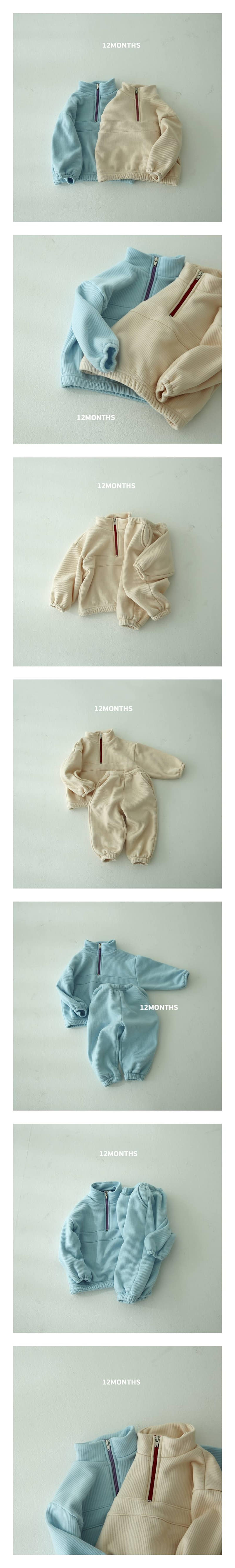 12 MONTH - Korean Children Fashion - #Kfashion4kids - Bbosong Rib Half Zip-up - 2