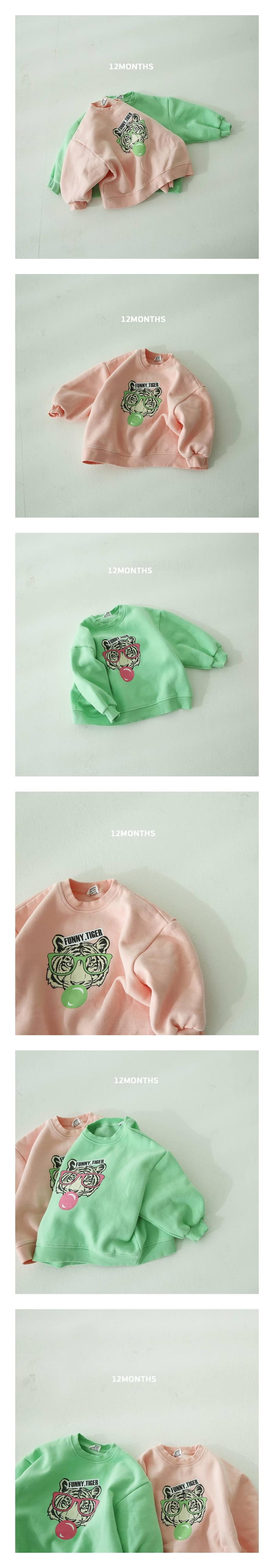 12 MONTH - Korean Children Fashion - #Kfashion4kids - Tiger Sweatshirt