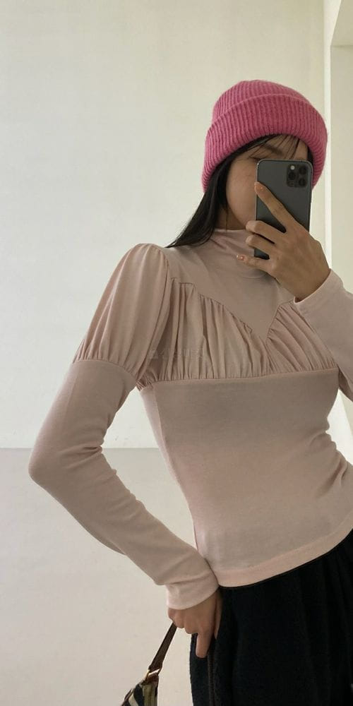 140 AVENUE - Korean Children Fashion - #Kfashion4kids - Balloon Shirring Turtleneck Tee - 3