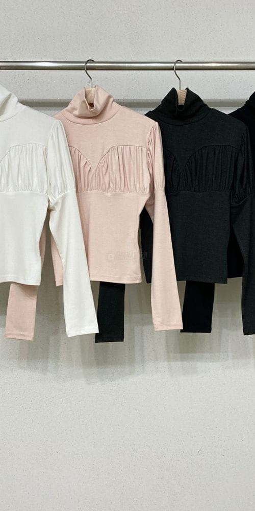 140 AVENUE - Korean Children Fashion - #Kfashion4kids - Balloon Shirring Turtleneck Tee - 4