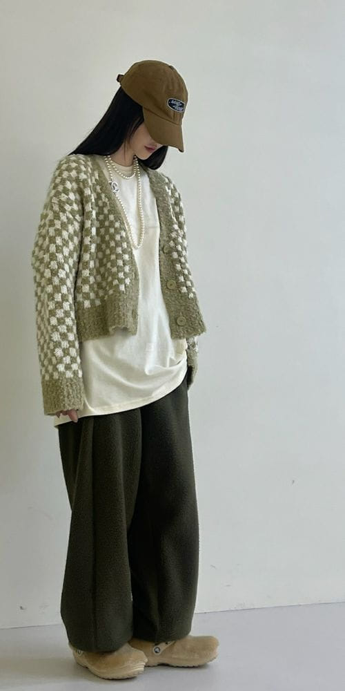 140 AVENUE - Korean Children Fashion - #Kfashion4kids - Checker Board Cardigan