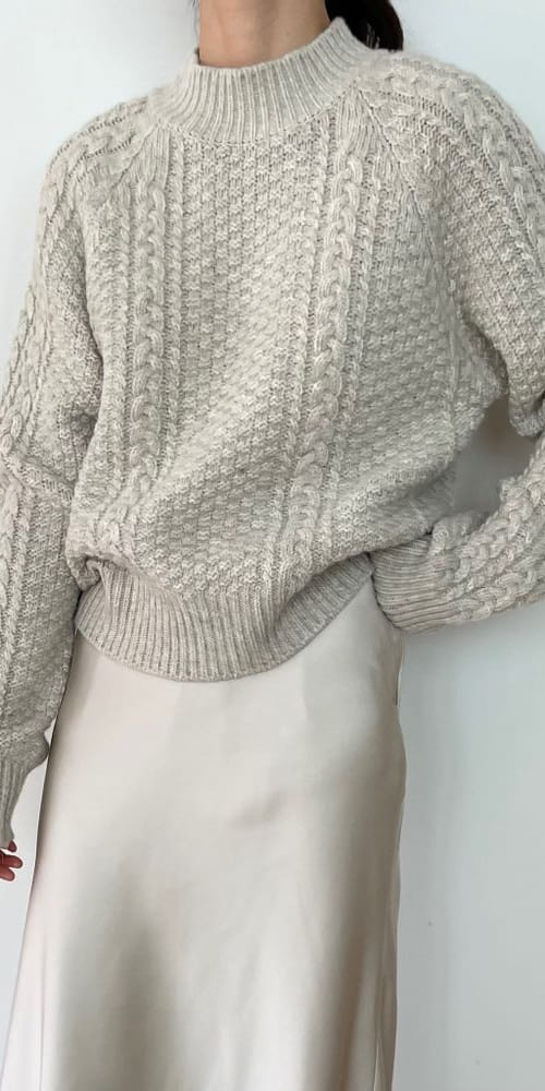 ALAMODE - Korean Children Fashion - #Kfashion4kids - Merry Nowol Cable Knit Tee - 3