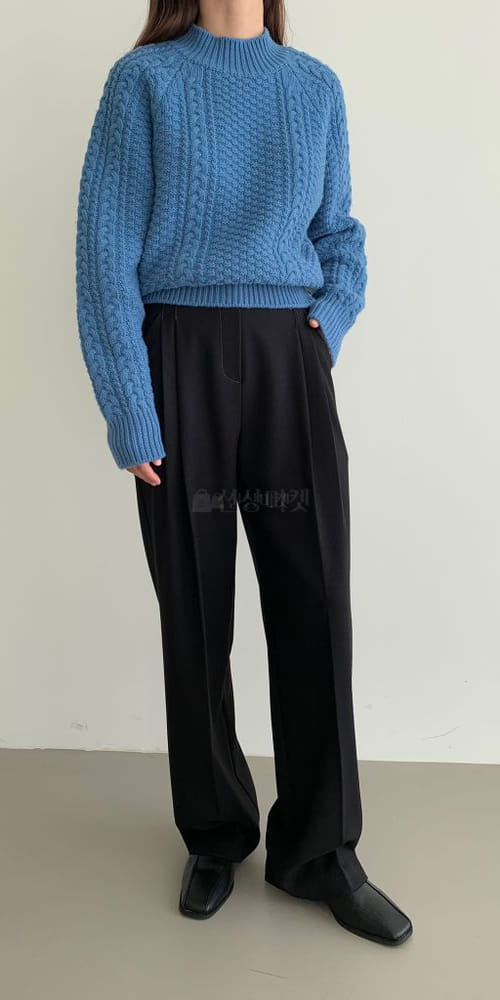 ALAMODE - Korean Children Fashion - #Kfashion4kids - Merry Nowol Cable Knit Tee - 4