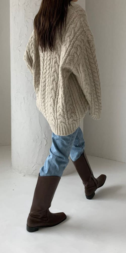 ALAMODE - Korean Children Fashion - #Kfashion4kids - Alpaca Twist Knit Tee - 2