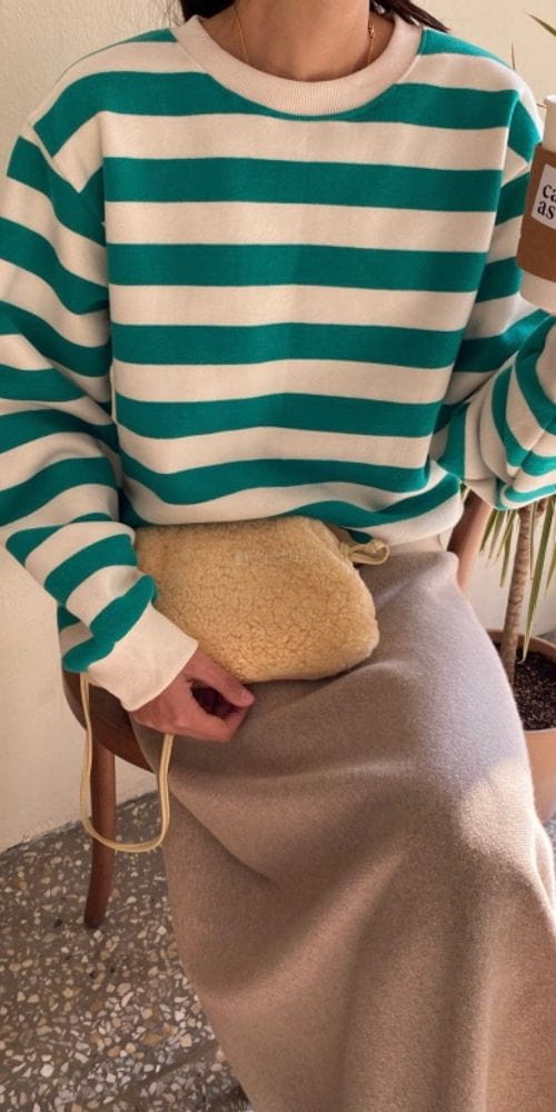 ANN DIANA - Korean Children Fashion - #Kfashion4kids - Stripes Sweatshirt - 2