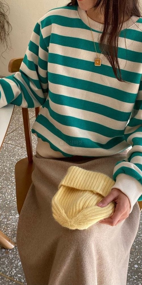 ANN DIANA - Korean Children Fashion - #Kfashion4kids - Stripes Sweatshirt - 3