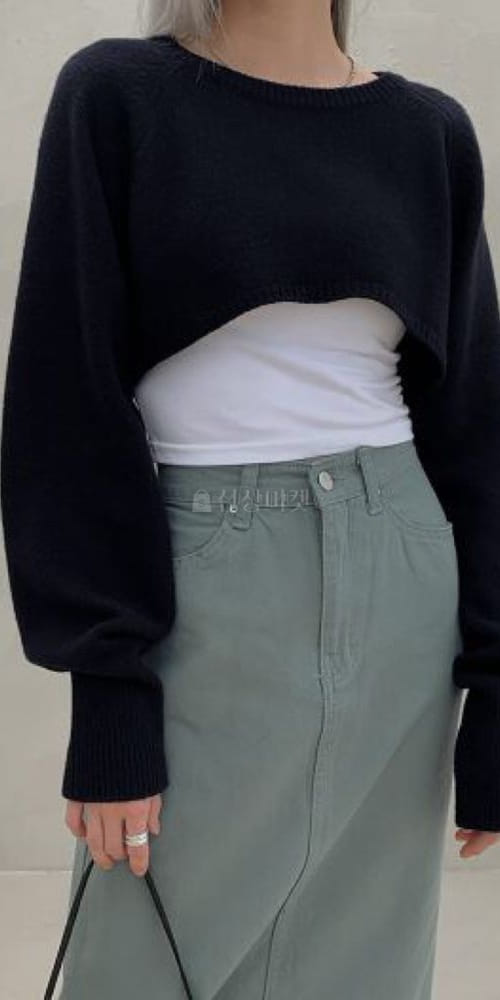ANOTHER PLAIN - Korean Children Fashion - #Kfashion4kids - Crop Knit Tee