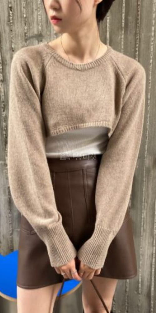 ANOTHER PLAIN - Korean Children Fashion - #Kfashion4kids - Crop Knit Tee - 4
