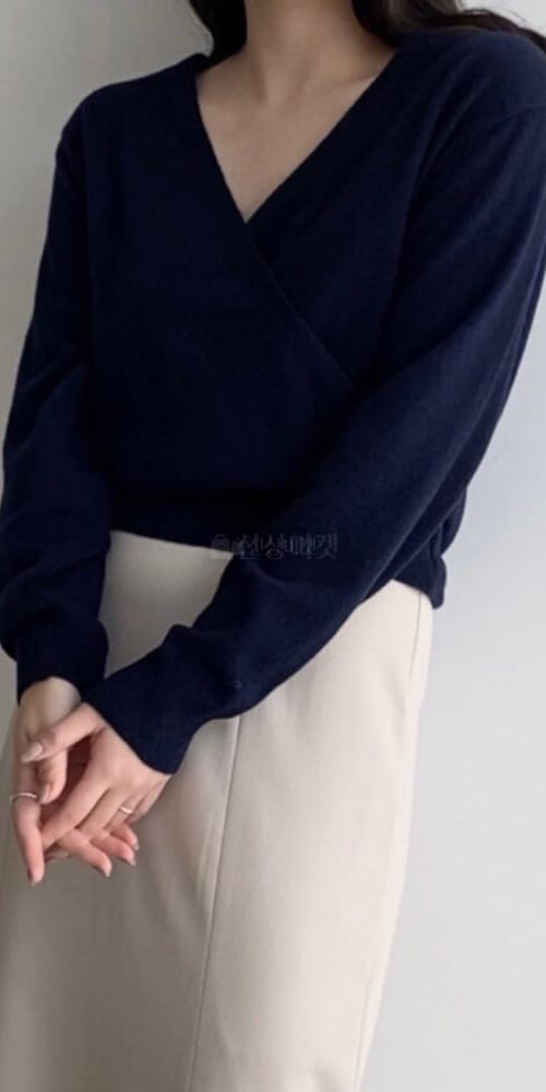 ANOTHER PLAIN - Korean Children Fashion - #Kfashion4kids - Double Wrap Knit Tee