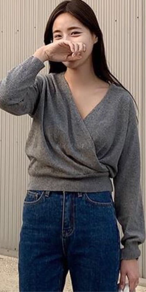 ANOTHER PLAIN - Korean Children Fashion - #Kfashion4kids - Double Wrap Knit Tee - 2