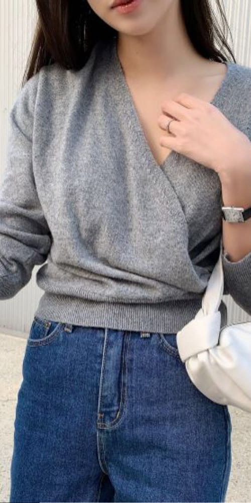 ANOTHER PLAIN - Korean Children Fashion - #Kfashion4kids - Double Wrap Knit Tee - 3