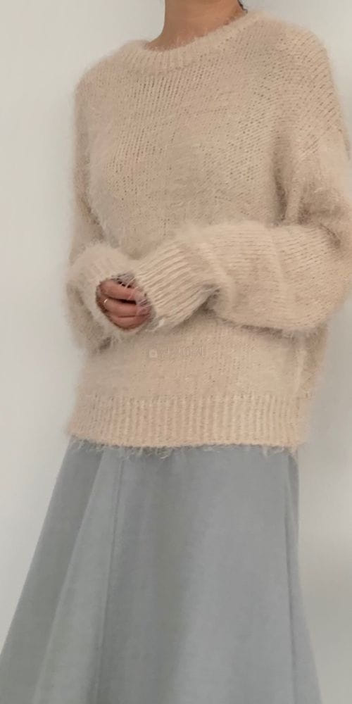 ANOTHER PLAIN - Korean Children Fashion - #Kfashion4kids - Round Knit Tee - 2