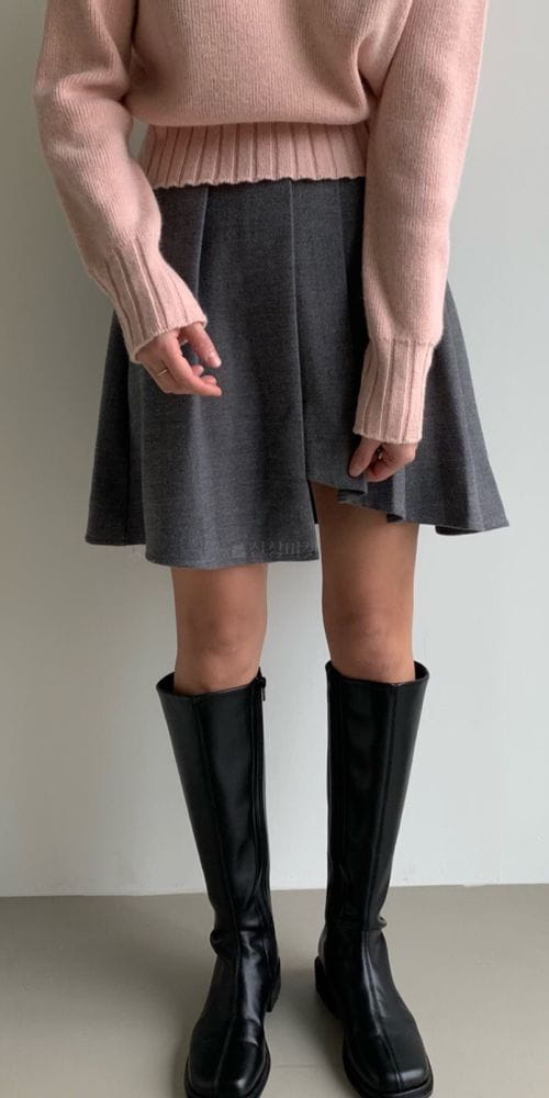 ANOTHER PLAIN - Korean Children Fashion - #Kfashion4kids - Mini Unbalance Skirt - 2