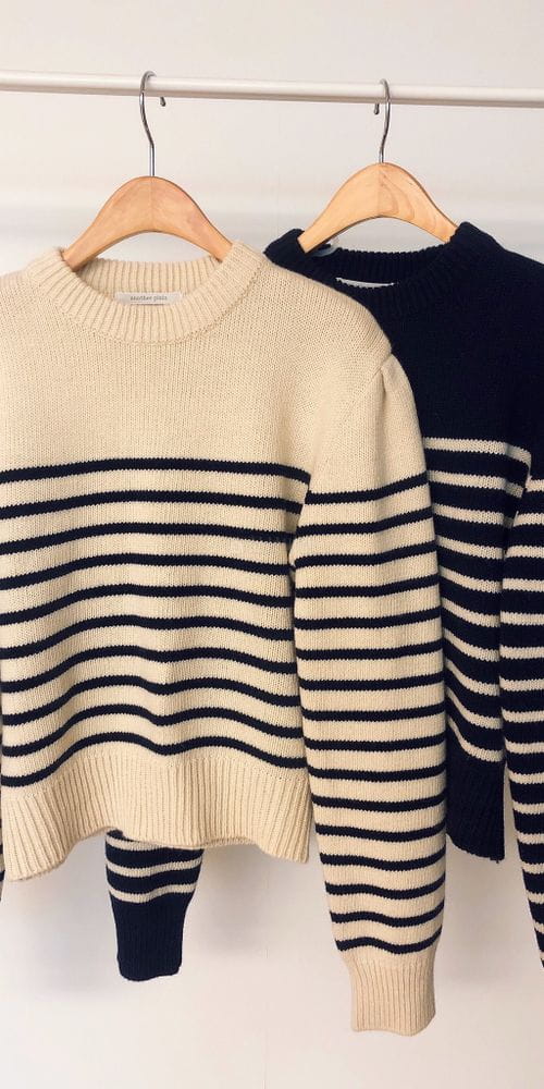ANOTHER PLAIN - Korean Children Fashion - #Kfashion4kids - Stripes Puff Knit Tee - 4