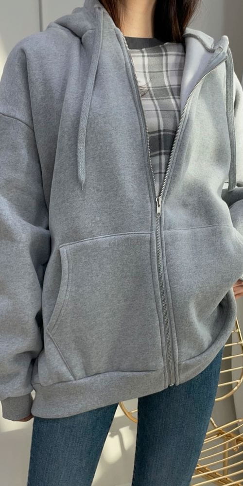 ANOTHERPLAN - Korean Children Fashion - #Kfashion4kids - Fleece Hoody Zip-up