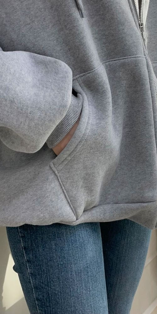 ANOTHERPLAN - Korean Children Fashion - #Kfashion4kids - Fleece Hoody Zip-up - 3