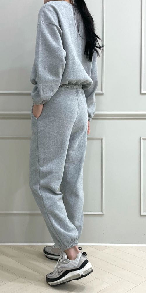 ANOTHERPLAN - Korean Children Fashion - #Kfashion4kids - Fleece Banding Top Bottom Set - 2