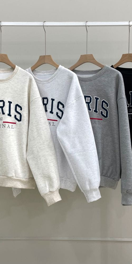 ANOTHERPLAN - Korean Children Fashion - #Kfashion4kids - Paris Patch Fleece Sweatshirt - 4