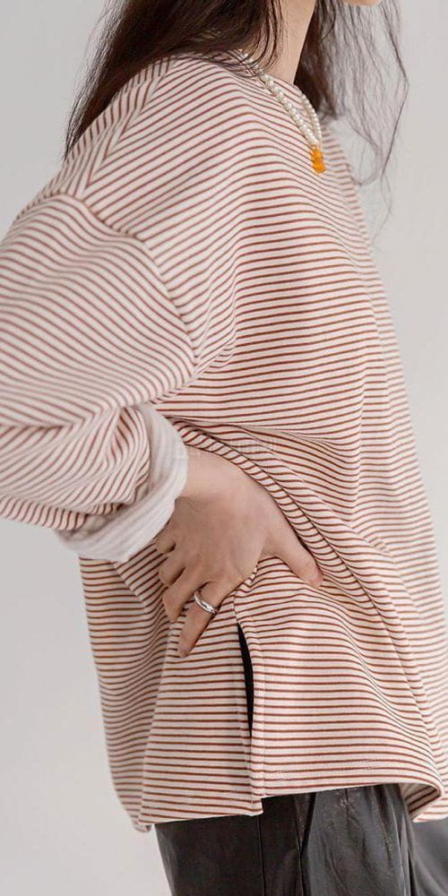 ARC EN CIEL - Korean Children Fashion - #Kfashion4kids - Fleece Stripes Tee