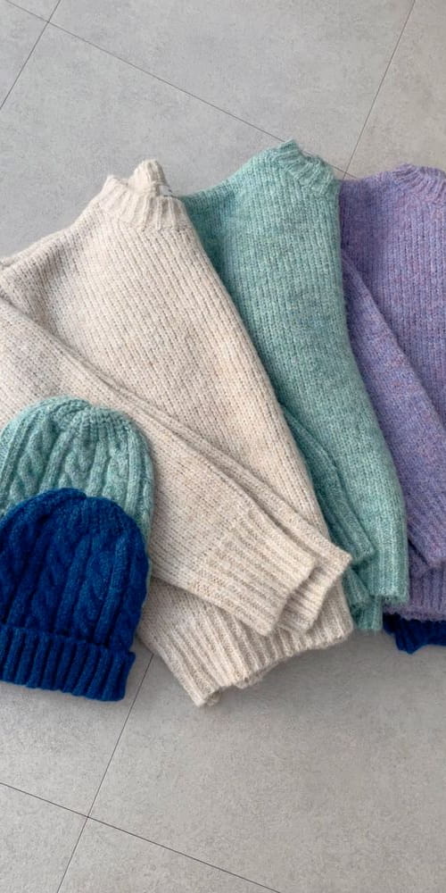 ASHER - Korean Children Fashion - #Kfashion4kids - Beanie Knit Tee Set - 4