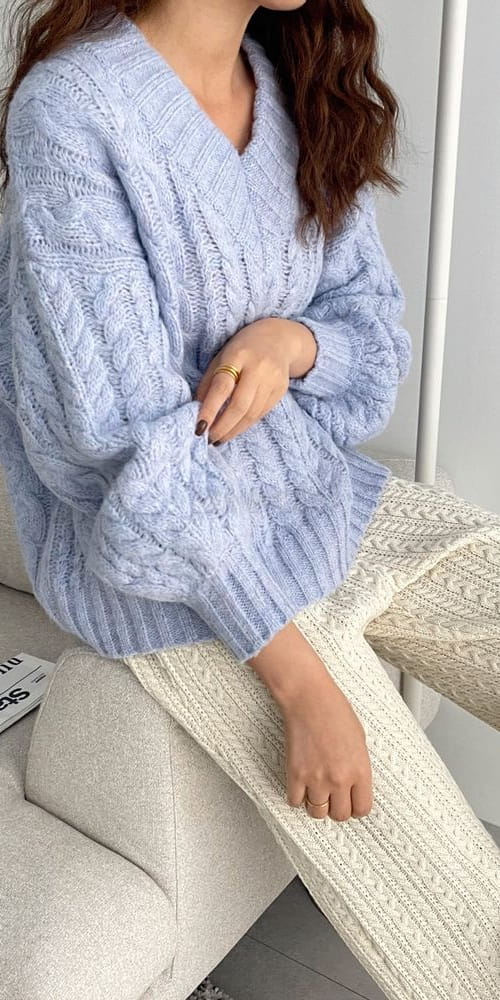 ASHER - Korean Children Fashion - #Kfashion4kids - Twist Long Knit Tee - 2