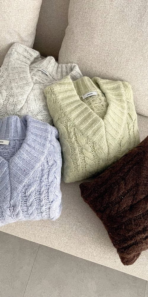 ASHER - Korean Children Fashion - #Kfashion4kids - Twist Long Knit Tee - 4
