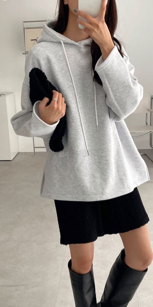 ASHER - Korean Children Fashion - #Kfashion4kids - Fleece Hoody Long  - 3