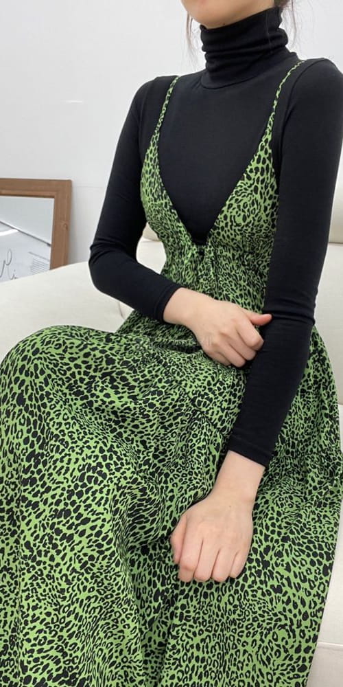 BBOD - Korean Children Fashion - #Kfashion4kids - Leopard String One-piece