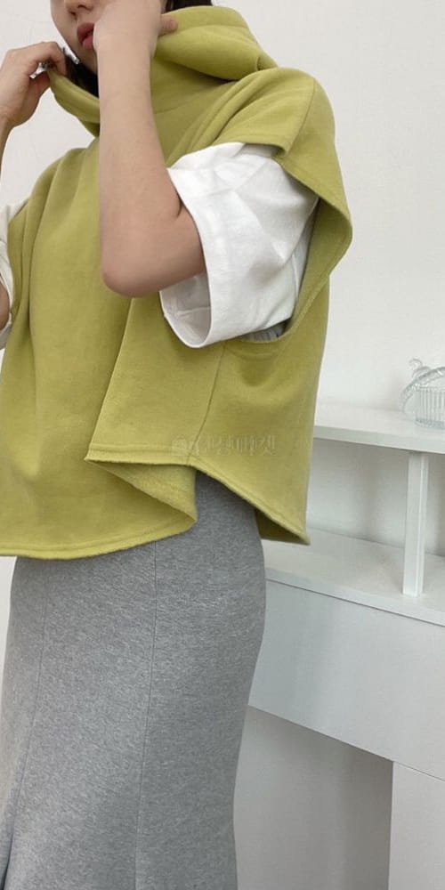 BBOD - Korean Children Fashion - #Kfashion4kids - Fleece Unbalance Hoody Vest