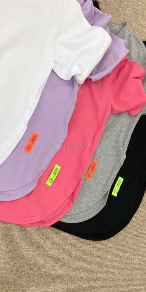 BBOD - Korean Children Fashion - #Kfashion4kids - Smile Slit Short Sleeve Tee - 4
