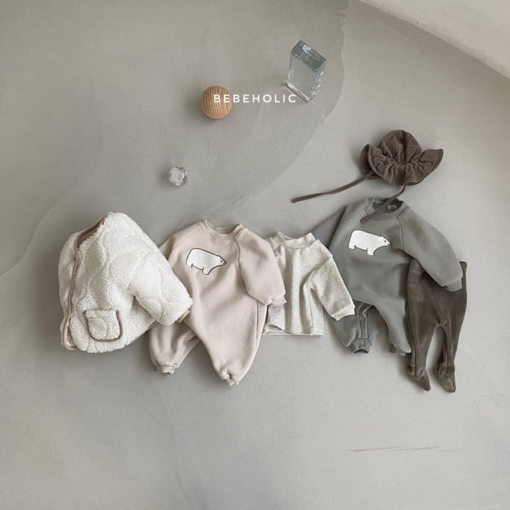 BEBE HOLIC - Korean Children Fashion - #Kfashion4kids - White Bear Bodysuit
