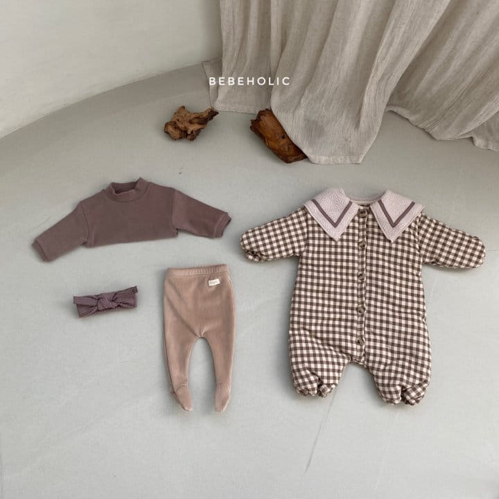 BEBE HOLIC - Korean Children Fashion - #Kfashion4kids - Check Padding Bodysuit - 4