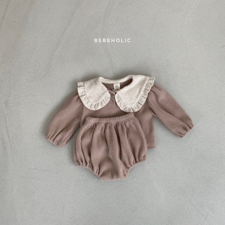 BEBE HOLIC - Korean Children Fashion - #Kfashion4kids - Croiffle Collar Top Bottom Set - 6