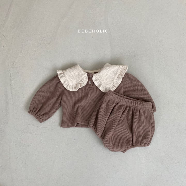 BEBE HOLIC - Korean Children Fashion - #Kfashion4kids - Croiffle Collar Top Bottom Set - 7