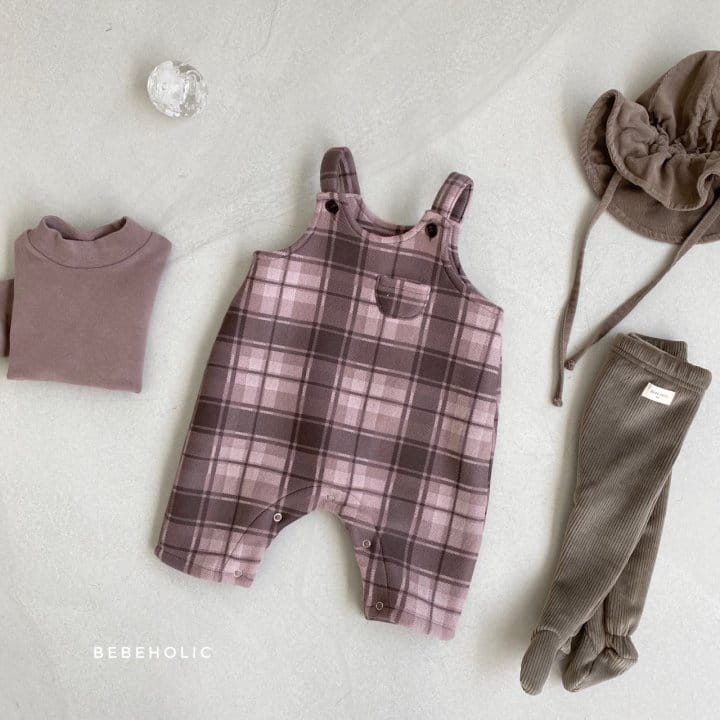 BEBE HOLIC - Korean Children Fashion - #Kfashion4kids - Caramel Dungarees Bodysuit - 3