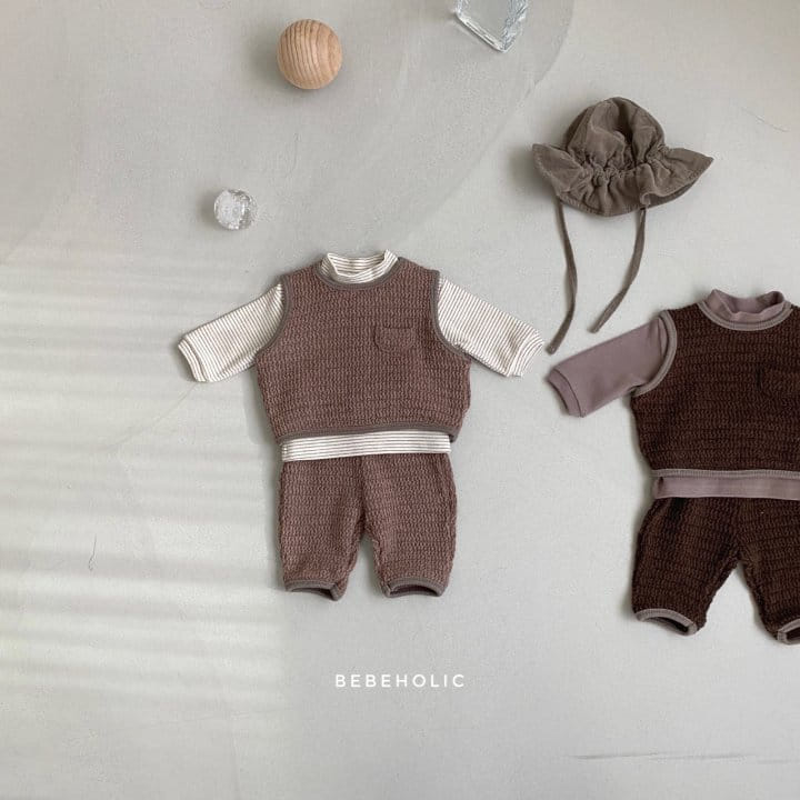 BEBE HOLIC - Korean Children Fashion - #Kfashion4kids - Cozy Vest Bottom Set