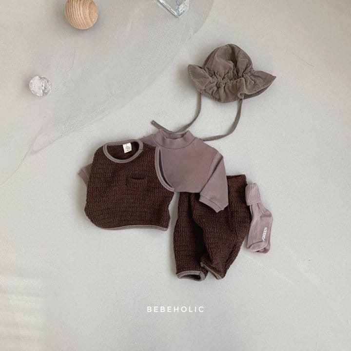 BEBE HOLIC - Korean Children Fashion - #Kfashion4kids - Cozy Vest Bottom Set - 3