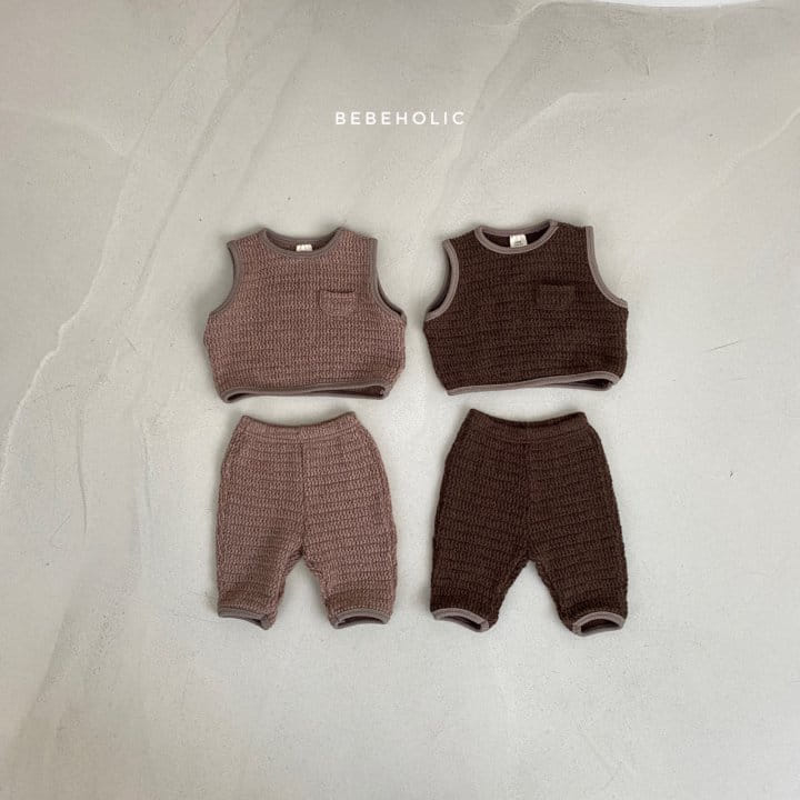 BEBE HOLIC - Korean Children Fashion - #Kfashion4kids - Cozy Vest Bottom Set - 4