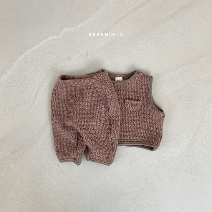 BEBE HOLIC - Korean Children Fashion - #Kfashion4kids - Cozy Vest Bottom Set - 7