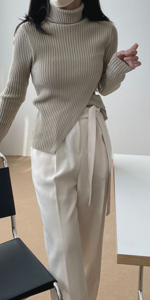 BETTER - Korean Children Fashion - #Kfashion4kids - Wrap Rib Turtleneck Knit - 3