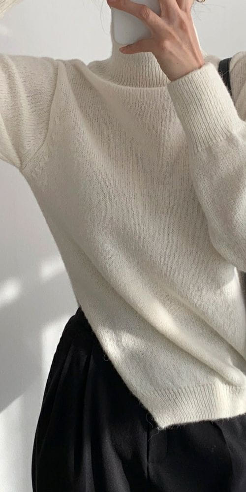 BETTER - Korean Children Fashion - #Kfashion4kids - Slit Turtleneck Knit