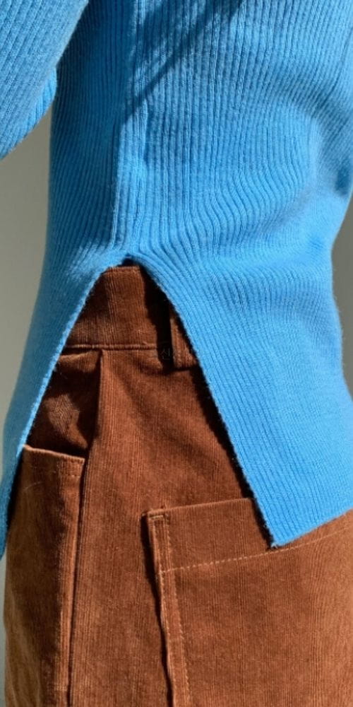 BETTER - Korean Children Fashion - #Kfashion4kids - Rib Slit Turtleneck Knit