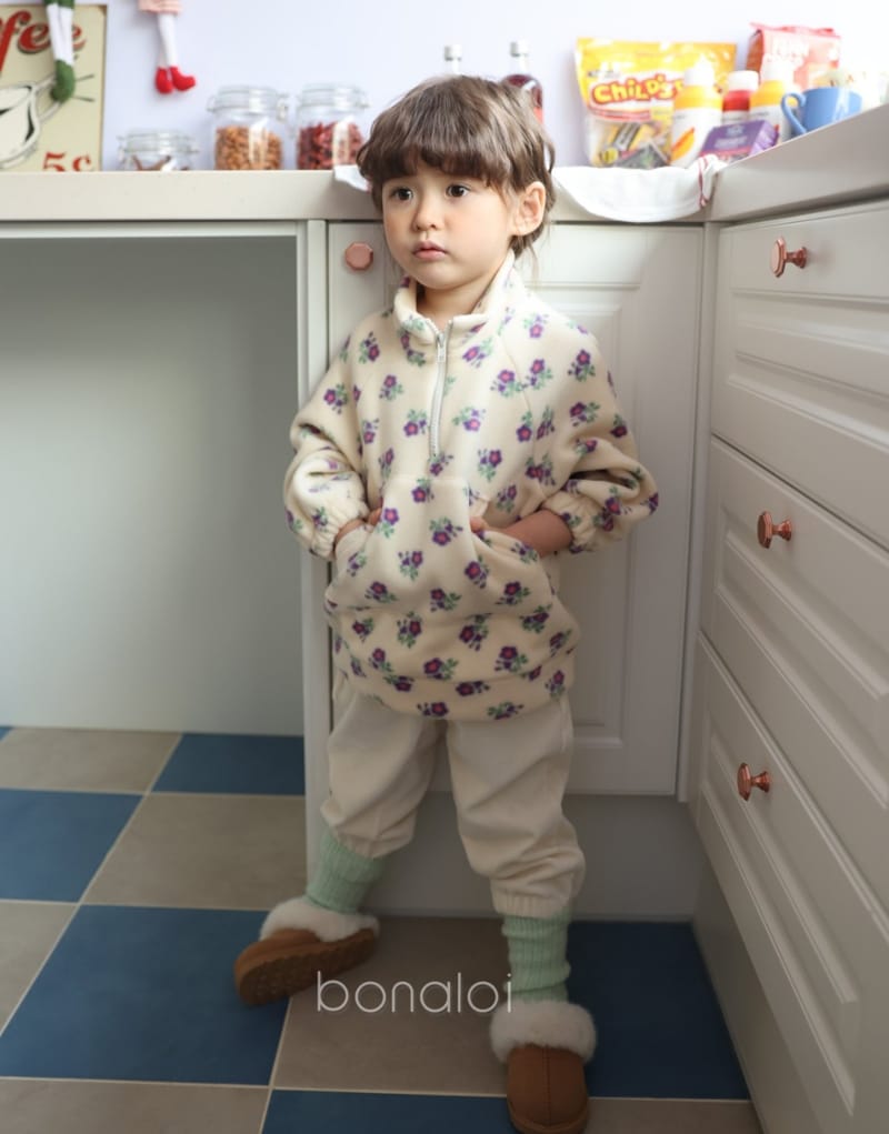 BONALOI - Korean Children Fashion - #Kfashion4kids - Flower Fleece Anorak - 10