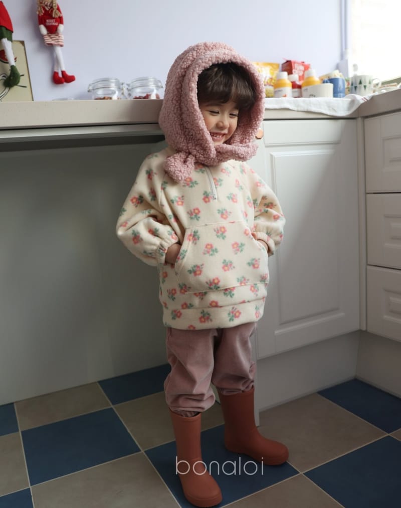 BONALOI - Korean Children Fashion - #Kfashion4kids - Flower Fleece Anorak - 3
